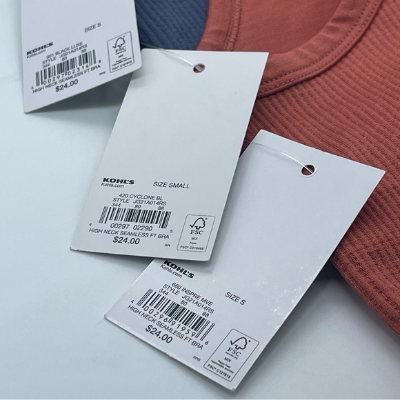 NWT Set of 3 SO High Neck Seamless Fit Bras Style #JG21A014RS Size Small - Picture 12 of 16